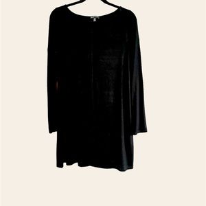 Eileen Fisher Black Long Sleeve Knit Tunic, M